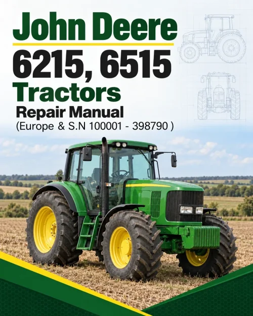 John Deere 6215, 6515 Tractors Repair Manual (Europe & S.N 100001 - 398790 ) John Deere 6215, 6515 Tractors Repair Manual (Europe & S.N 100001 - 398790 )