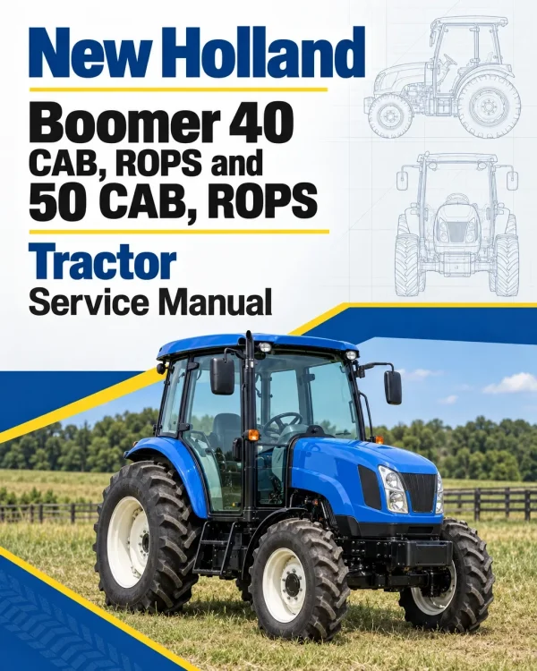 New Holland Boomer 40 CAB, ROPS and 50 CAB, ROPS Tractor Service Manual New Holland Boomer 40 CAB, ROPS and 50 CAB, ROPS Tractor Service Manual