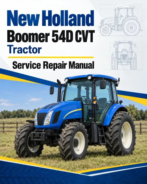 New Holland Boomer 54D CVT Tractor Service Manual New Holland Boomer 54D CVT Tractor Service Manual