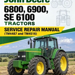 John Deere 6800, 6900, SE 6100 Tractors Service Repair Manual (TM4487 and TM4516)