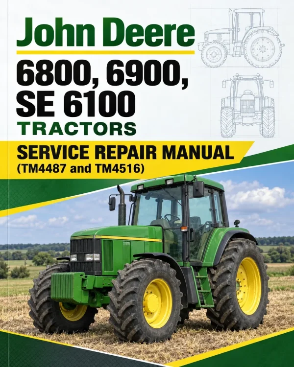 John Deere 6800, 6900, SE 6100 Tractors Service Repair Manual (TM4487 and TM4516)