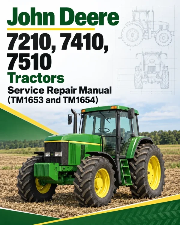 John Deere 7210, 7410, 7510 Tractors Service Repair Manual (TM1653 and TM1654) John Deere 7210, 7410, 7510 Tractors Service Repair Manual (TM1653 and TM1654)