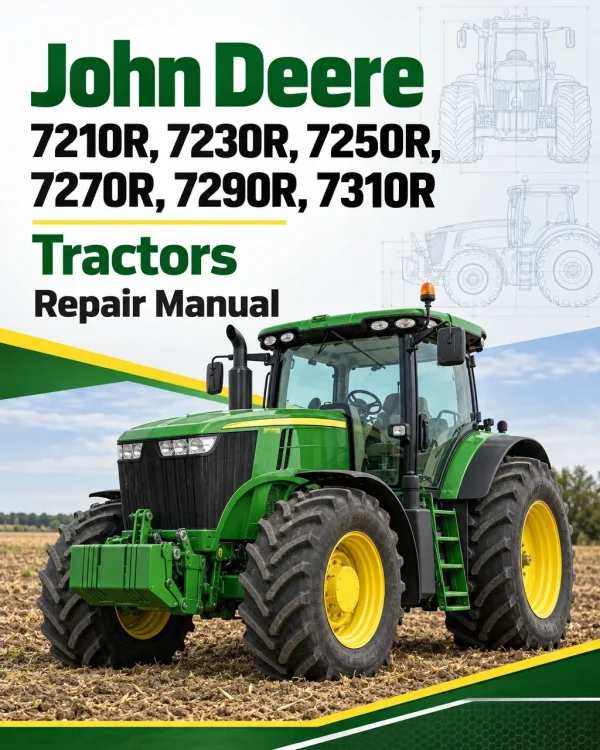 John Deere 7210R, 7230R, 7250R, 7270R, 7290R, 7310R Tractors Repair Manual