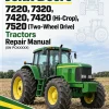 John Deere 7220, 7320, 7420, 7420 (Hi-Crop), 7520 (Two-Wheel Drive) Tractors Repair Manual (SN POXXXXX) John Deere 7220, 7320, 7420, 7420 (Hi-Crop), 7520 (Two-Wheel Drive) Tractors Repair Manual (SN POXXXXX)