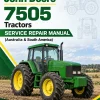 John Deere 7505 Tractors Service Repair Manual (Australia & South America)