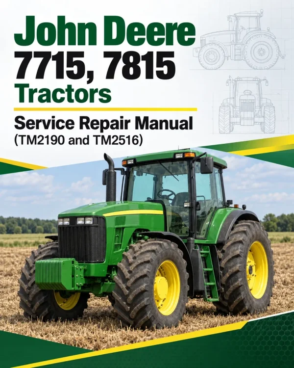 John Deere 7715, 7815 Tractors Service Repair Manual (TM2190 and TM2516)
