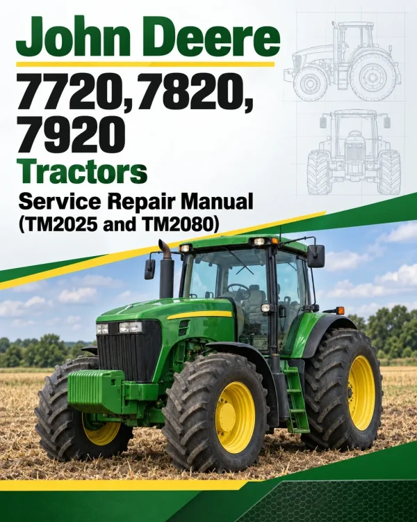 John Deere 7720, 7820, 7920 Tractors Service Repair Manual (TM2025 and TM2080) John Deere 7720, 7820, 7920 Tractors Service Repair Manual (TM2025 and TM2080)