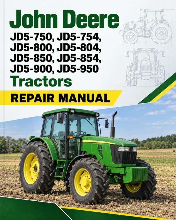 John Deere JD5-750, JD5-754, JD5-800, JD5-804, JD5-850, JD5-854, JD5-900, JD5-950 Tractors Repair Manual