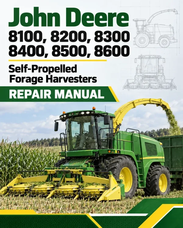 John Deere 8100, 8200, 8300, 8400, 8500, 8600 Self-Propelled Forage Harvesters Repair Manual