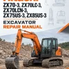 Hitachi ZX70-3, ZX70LC-3, ZX70LCN-3, ZX75US-3, ZX85US-3 Excavator Repair Manual
