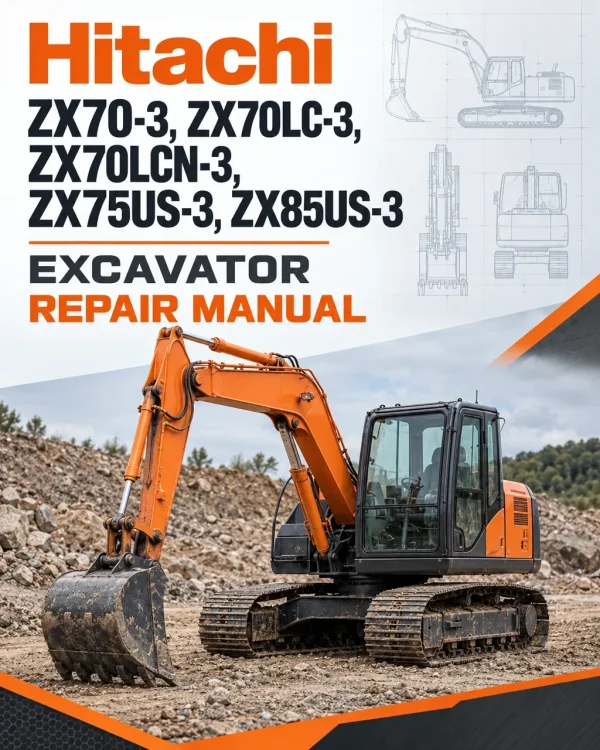 Hitachi ZX70-3, ZX70LC-3, ZX70LCN-3, ZX75US-3, ZX85US-3 Excavator Repair Manual