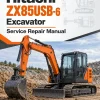 Hitachi ZX85USB-6 Excavator Service Repair Manual Hitachi ZX85USB-6 Excavator Service Repair Manual
