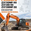 Hitachi ZX110MF-5G, ZX130-5G, ZX138MF-5G Excavator Service Repair Manual