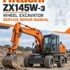 Hitachi ZX145W-3 Wheel Excavator Service Repair Manual