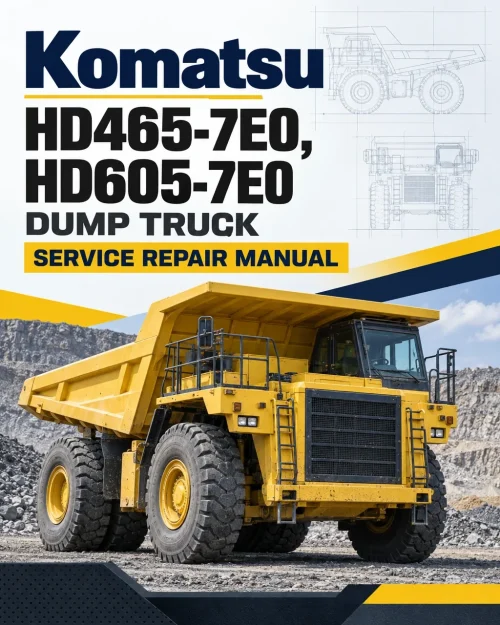 Komatsu HD465-7E0, HD605-7E0 Dump Truck Service Repair Manual Komatsu HD465-7E0, HD605-7E0 Dump Truck Service Repair Manual