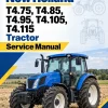 New Holland T4.75, T4.85, T4.95, T4.105, T4.115 Tractor Service Manual