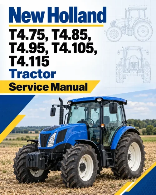 New Holland T4.75, T4.85, T4.95, T4.105, T4.115 Tractor Service Manual