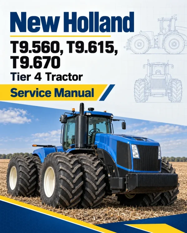 New Holland T9.560, T9.615, T9.670 Tier 4 Tractor Service Manual