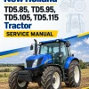 New Holland TD5.85, TD5.95, TD5.105, TD5.115 Tractor Service Manual