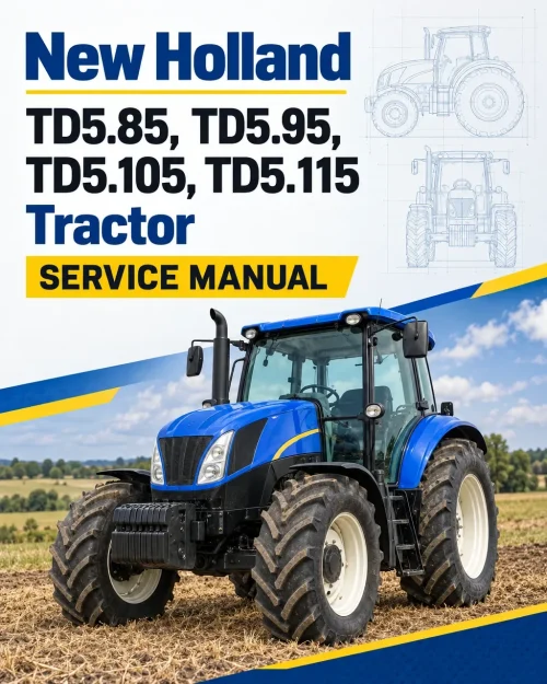 New Holland TD5.85, TD5.95, TD5.105, TD5.115 Tractor Service Manual