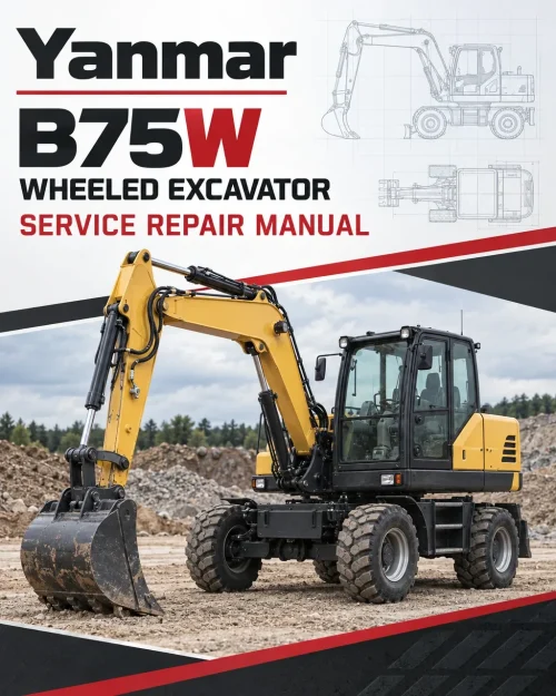 Yanmar B75W Wheeled Excavator Service Repair Manual