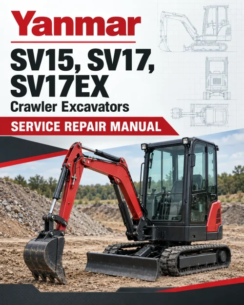 Yanmar SV15, SV17, SV17EX Crawler Excavators Service Repair Manual
