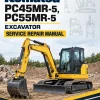 Komatsu PC45MR-5, PC55MR-5 Excavator Service Repair Manual Komatsu PC45MR-5, PC55MR-5 Excavator Service Repair Manual