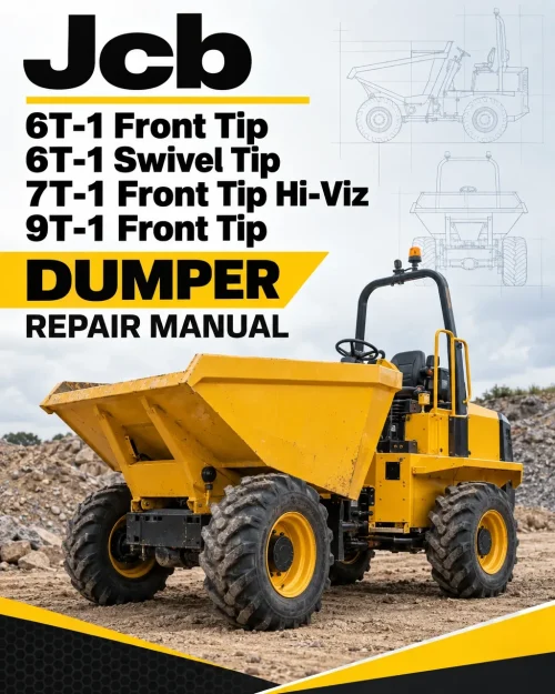 JCB 6T-1 Front Tip, 6T-1 Swivel Tip, 7T-1 Front Tip Hi-Viz, 9T-1 Front Tip Dumper Repair Manual JCB 6T-1 Front Tip, 6T-1 Swivel Tip, 7T-1 Front Tip Hi-Viz, 9T-1 Front Tip Dumper Repair Manual