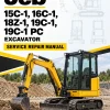 JCB 15C-1, 16C-1, 18Z-1, 19C-1, 19C-1 PC Excavator Service Repair Manual
