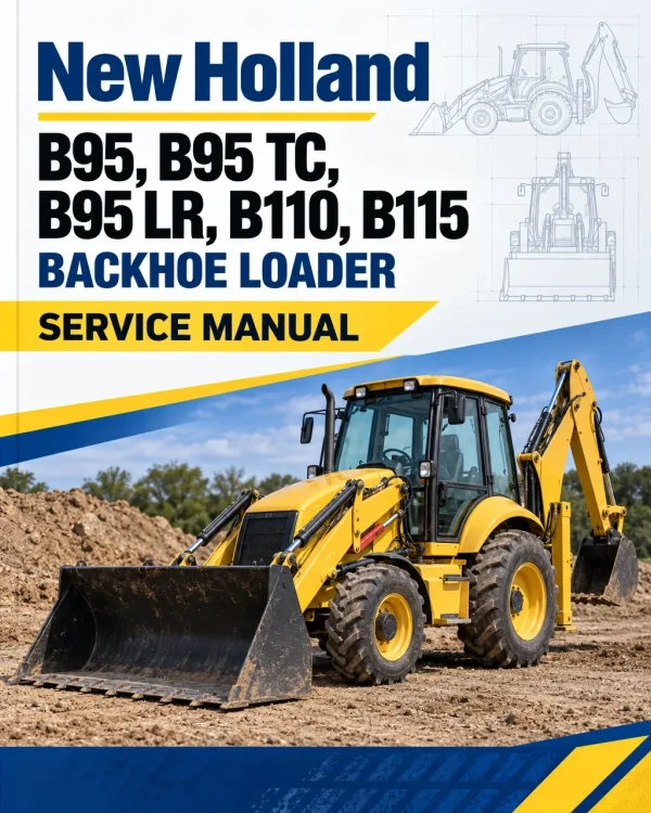 New Holland B95, B95 TC, B95 LR, B110, B115 Backhoe Loader Service Manual