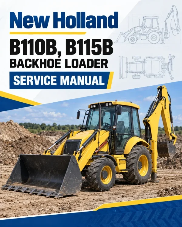 New Holland B110B, B115B Backhoe Loader Service Manual