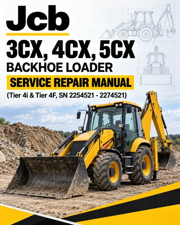 JCB 3CX, 4CX, 5CX Backhoe Loader Service Repair Manual (Tier 4i & Tier 4F, SN 2254521 - 2274521)
