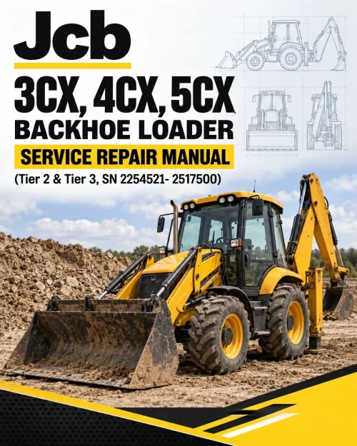 JCB 3CX, 4CX, 5CX Backhoe Loader Service Repair Manual (Tier 2 & Tier 3, SN 2254521- 2517500)