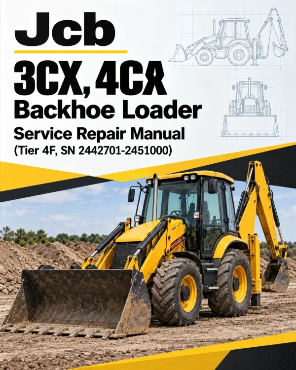 JCB 3CX, 4CX Backhoe Loader Service Repair Manual (Tier 4F, SN 2442701-2451000)