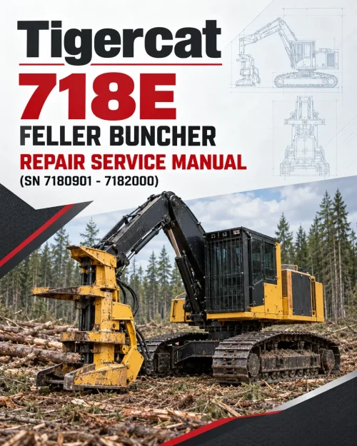 Tigercat 718E Feller Buncher Repair Service Manual (SN 7180901 - 7182000)