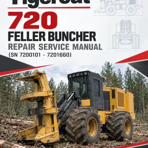 Tigercat 720 Feller Buncher Repair Service Manual (SN 7200101 - 7201660)