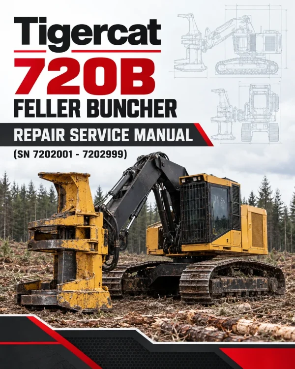 Tigercat 720B Feller Buncher Repair Service Manual (SN 7202001 - 7202999)