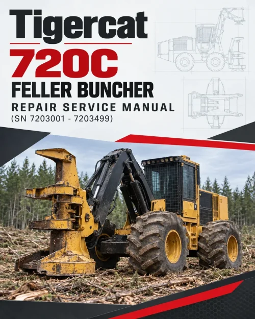 Tigercat 720C Feller Buncher Repair Service Manual (SN 7203001 - 7203499)