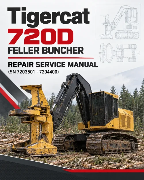 Tigercat 720D Feller Buncher Repair Service Manual (SN 7203501 - 7204400) Tigercat 720D Feller Buncher Repair Service Manual (SN 7203501 - 7204400)