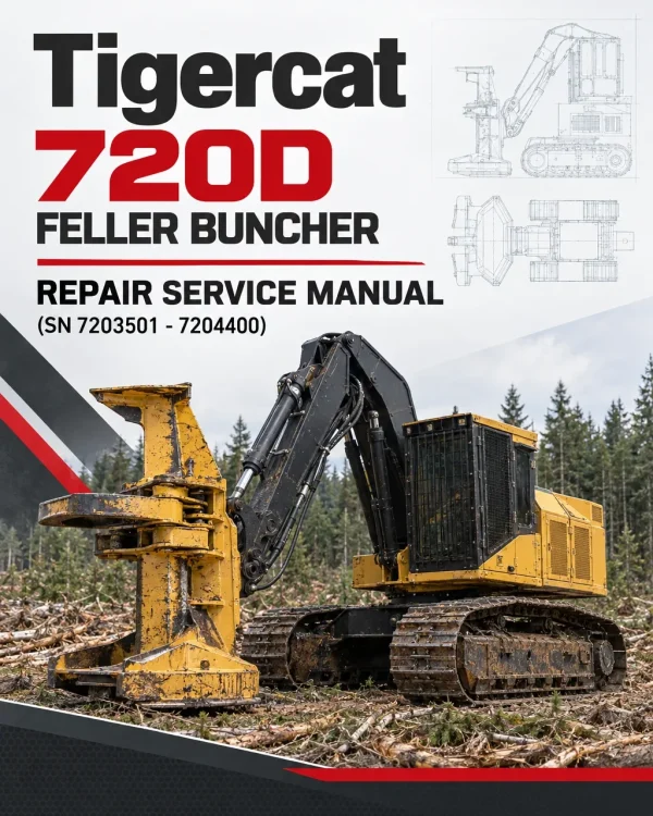 Tigercat 720D Feller Buncher Repair Service Manual (SN 7203501 - 7204400) Tigercat 720D Feller Buncher Repair Service Manual (SN 7203501 - 7204400)