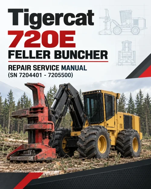 Tigercat 720E Feller Buncher Repair Service Manual (SN 7204401 - 7205500)
