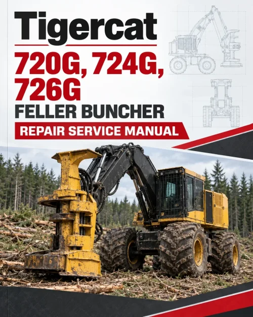Tigercat 720G, 724G, 726G Feller Buncher Repair Service Manual (SN 7205601–7266700)