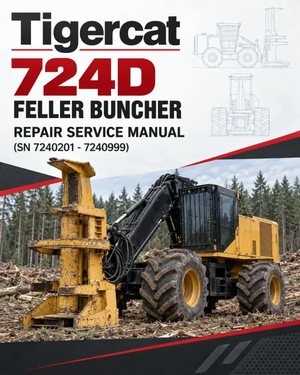 Tigercat 724D Feller Buncher Repair Service Manual (SN 7240201 - 7240999) Tigercat 724D Feller Buncher Repair Service Manual (SN 7240201 - 7240999)