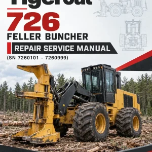 Tigercat 726 Feller Buncher Repair Service Manual (SN 7260101 - 7260999)