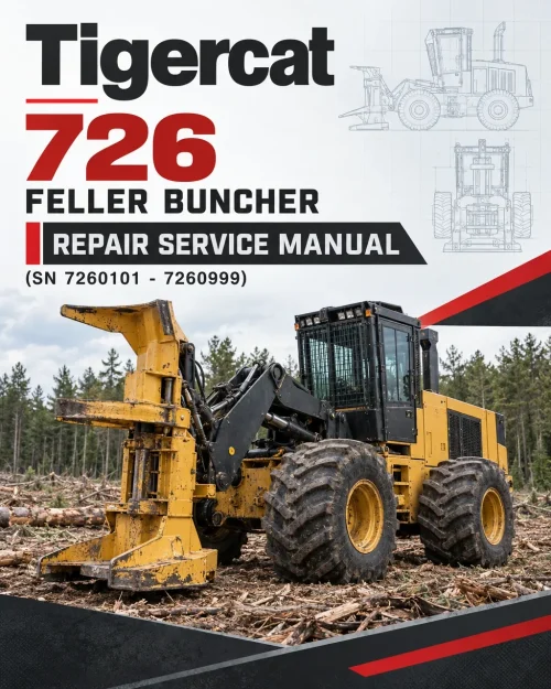 Tigercat 726 Feller Buncher Repair Service Manual (SN 7260101 - 7260999) Tigercat 726 Feller Buncher Repair Service Manual (SN 7260101 - 7260999)