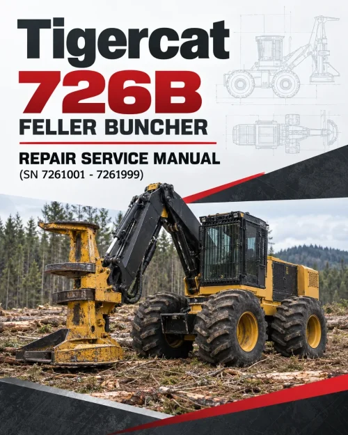 Tigercat 726B Feller Buncher Repair Service Manual (SN 7261001 - 7261999)