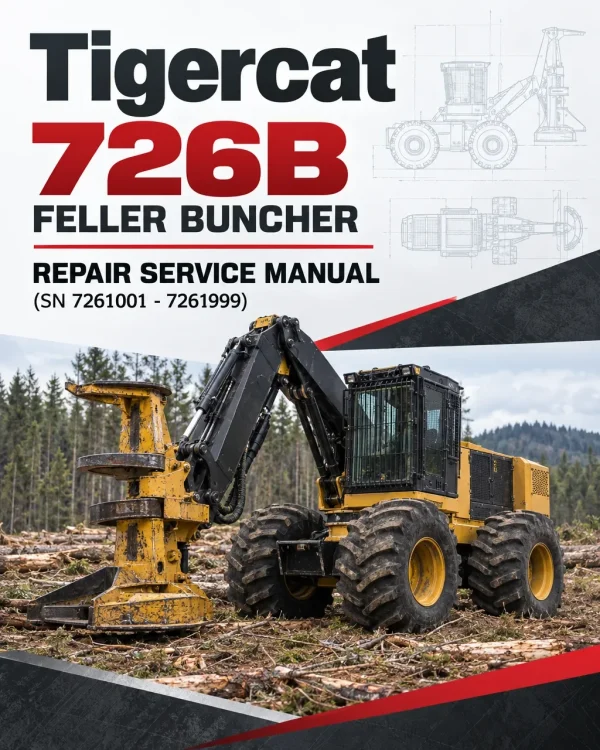 Tigercat 726B Feller Buncher Repair Service Manual (SN 7261001 - 7261999) Tigercat 726B Feller Buncher Repair Service Manual (SN 7261001 - 7261999)