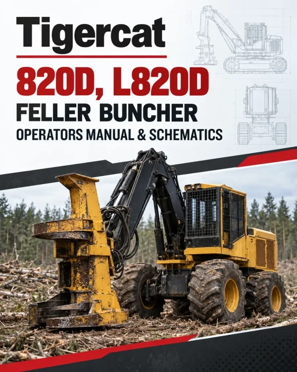 Tigercat 820D, L820D Feller Buncher Operators Manual & Schematics (SN 82011001 - 82022000) Tigercat 820D, L820D Feller Buncher Operators Manual & Schematics (SN 82011001 - 82022000)