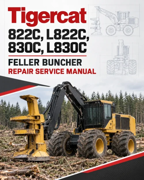 Tigercat 822C, L822C, 830C, L830C Feller Buncher Repair Service Manual