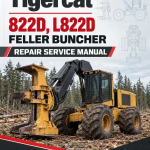 Tigercat 822D, L822D Feller Buncher Repair Service Manual (SN 82213001 - 82224000)